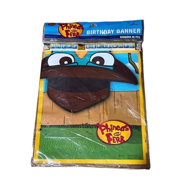 New Hallmark Disney’s Phineas & Ferb Birthday Banner - Picture 1 of 8